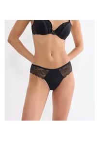 String Triumph "Comfort Allure", Damen, Gr. 38, schwarz, Microtouch, Obermaterial: 55% Polyamid, 35% Polyester, 10% Elasthan, Unterhosen String, florale Stretch-Spitze, elastisch, eleganter Look
