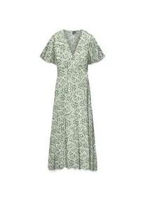 V&eacute;ro Moda Sommerkleid VERO MODA "VMMENNY SS 7/8 V-NECK DRESS WVN GA", Damen, Gr. M, N-Gr, laurel wreath aop:camille, Web, Obermaterial: 100% Viskose, bedruckt, wadenlang, V-Ausschnitt, Kleider Sommerkleid, Viskose