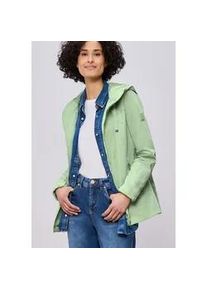 Kurzjacke Street One, Damen, Gr. 38, bright pistachio, Web, Obermaterial: 60% Polyester, 40% Polyamid. Futter: 100% Polyester, unifarben, normal h&uuml;ftbedeckend, Rundhals, elastischer Bund, Jacken Kurzjacke, mit Kapuze