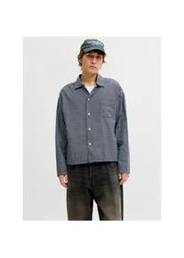 Jack & Jones Langarmhemd JACK & JONES "JORAUSTIN CLEAN CHECK SHIRT LS SN", Herren, Gr. XXL, N-Gr, sky captain checks:checks, Web, Obermaterial: 100% Baumwolle, kariert, loose fit normal, Hemden