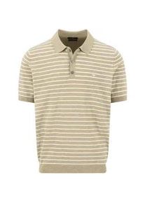 Poloshirt Fynch-Hatton, Damen, Gr. 4XL, pistachio, Web, Obermaterial: 88% Baumwolle, 12% Leinen, gestreift, regular fit normal, ohne Ausschnitt, B&uuml;ndchen, Shirts, mit Logo Stickerei