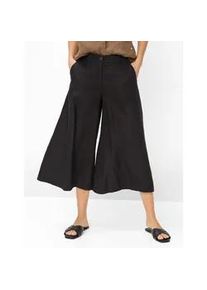 Culotte Brax "Style MELLI S", Damen, Gr. 48, Normalgr&ouml;&szlig;en, schwarz, Web, 100% Leinen, Hosen Culotte
