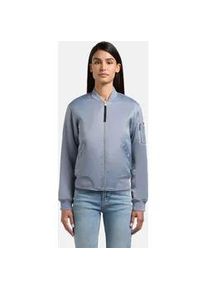 Bomberjacke Khujo "Beth", Damen, Gr. M (38), blau, Obermaterial: 97% Polyester, 3% Elasthan; Futter: 100% Polyester; Wattierung: 100% Polyester, l&auml;ssig geschnitten h&uuml;ftlang, Rippstrickb&uuml;ndchen, Jacken Bomberjacke, Seidig glatte Blousonjacke