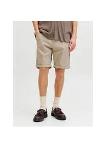 Jack & Jones Shorts JACK & JONES "JPSTRICK DYLAN ORIGINAL SHORTS", Herren, Gr. M, N-Gr, string, Web, Obermaterial: 98% Baumwolle, 2% Elasthan, unifarben, regular fit knielang, Hosen Shorts