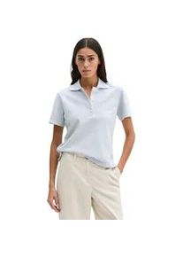 Marc O'Polo Poloshirt MARC O'POLO "aus Garment-Dyed-Piqu&eacute;-Jersey", Damen, Gr. M, airy blau, Obermaterial: 100% Baumwolle, unifarben, regular fit, normaler Saum, Shirts