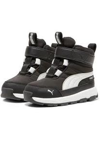 Winterboots Puma "EVOLVE BOOT PURETEX AC+INF", Jungen, Gr. 23, schwarz-wei&szlig; (Puma schwarz, ash gray, Puma wei&szlig;), Textil, Schuhe Winterboots, Snowboots, Winterstiefel, Winterschuhe, f&uuml;r Kinder, wasserdicht