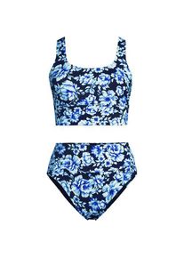 LANDS' END Komfort-Midkini, Damen,  Blau, Elasthan/Metall/Nylon-Mischung, by Lands' End