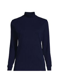 LANDS' END Stehkragen-Shirt, Damen,  Blau, Baumwolle, by Lands' End