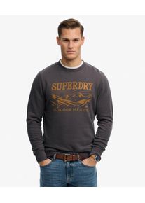 Superdry Herren Retro Outdoor Sweatshirt in Lockerer Passform Dark Grey - Gr&ouml;&szlig;e: Xxl 1040607500907AFB005