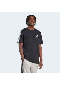 T-Shirt adidas Sportswear "3-STREIFEN", Damen, Gr. L, schwarz, Obermaterial: 100% Baumwolle, Rundhals, Shirts T-Shirt