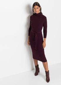 bonprix Strickkleid, rot, Gr.40/42 (M), Attraktives Strickkleid mit praktischem Bindeband um die Taille.