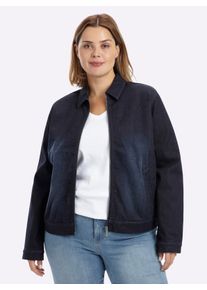 sheego Gro&szlig;e Gr&ouml;&szlig;en Jeansjacke in Blousonform, dark blue, Gr&ouml;&szlig;e 54 - Damen