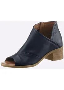 Sandalette Andrea Conti, Damen, Gr. 38, blau (marine), Leder, Schuhe Sommerboots Ankleboots Schaftsandale