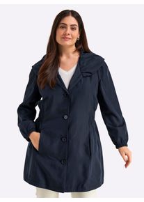 sheego Gro&szlig;e Gr&ouml;&szlig;en Jacke mit volumin&ouml;sem Kragen, tiefblau, Gr&ouml;&szlig;e 58 - Damen