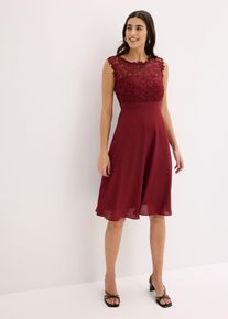 bonprix Minikleid mit Spitze, rot, Gr.42, Elegantes Abendkleid mit zarter Spitze und R&uuml;cken-Cut-Out