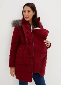 bonprix 3-in-1 warm wattierte Umstands- und Tragejacke, rot, Gr.40, Wattierte Schwangerschaftsjacke f&uuml;r die Schwangerschaft und danach