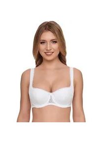 Dirndl-BH SuSa "Wiesn Zauber", Damen, Gr. 70, Cup D, wei&szlig;, Spitze, Obermaterial: 52% Baumwolle, 40% Polyamid, 8% Elasthan, unifarben, bequem, BHs Dirndl-BH, Soft-Cups, Spitze, mit B&uuml;gel, St&auml;bchen in der Seitennaht