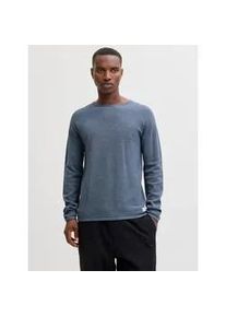 Jack & Jones Rundhalspullover JACK & JONES "JJEHILL KNIT CREW NECK NOOS", Herren, Gr. XL, blau mirage, Strick, Obermaterial: 100% Baumwolle, unifarben, regular fit normal, Rundhals, gerader Abschluss, Pullover Rundhalspullover, Baumwolle, regular fit
