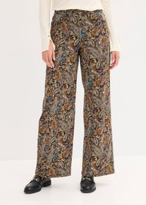 bonprix Wide Leg Stretchhose mit Baumwolle, schwarz, Gr.52, elegante weite Stretchhose mit Baumwolle, 56% Baumwolle