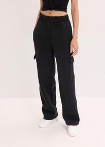 bonprix Thermo Sport-Jogginghose mit weitem Bein schnelltrocknend, schwarz, Gr.36/38 (S), Thermo Funktions-Jogginghose mit weitem Bein und Eingriffstaschen, Quickdry