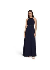 Abendkleid Vera Mont "Damen r&uuml;ckenfrei", Damen, Gr. 38, Normalgr&ouml;&szlig;en, blau (night sky), Chiffon, Obermaterial: 100% Polyester; Futter: 100% Polyester, festlich, ausgestellt lang, amerikanischer Ausschnitt, Kleider Abendkleid, Pailletten