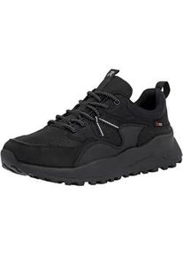 Sneaker Rieker SPORT, Herren, Gr. 43, schwarz, Lederimitat, Textil, unifarben, Schuhe Sneaker, Outdoorschuh, Schn&uuml;rschuh mit wasserabweisender TEX-Membran
