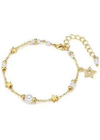 Lulu & Jane Gliederarmband LULU & JANE "LJ117", gelbgold, Armb&auml;nder, Damen, Metall, Gliederarmband, Metall-Legierung