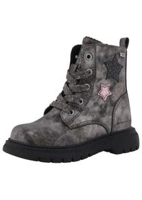 Winterstiefel Tom Tailor, M&auml;dchen, Gr. 27, grau, Lederimitat, Glitzer, metallic, Schuhe Winterstiefel, mit Glitzer
