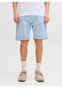 Jack & Jones Shorts JACK & JONES "JPSTRICK DYLAN ORIGINAL SHORTS", Damen, Gr. S, N-Gr, celestial blau, Web, Obermaterial: 98% Baumwolle, 2% Elasthan, unifarben, regular fit knielang, Hosen Shorts
