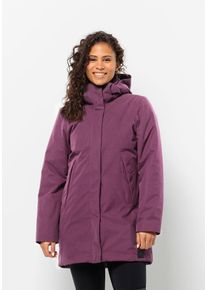 Funktionsmantel Jack Wolfskin "SALIER COAT", Damen, Gr. M (38/40), lila (berry, jam), Obermaterial: 100% Polyester. Kontrast: 75% Polyamid, 25% Elastan. Futter: 100% Polyester. F&uuml;llung: 100% Polyester, M&auml;ntel Funktionsmantel