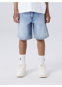 Jeansshorts name it "NKMRYAN REG L DNM SHORTS 6750-DM NOOS", Jungen, Gr. 128, N-Gr, light blau bleached denim, Denim/Jeans, Obermaterial: 100% Baumwolle, unifarben, regular fit kurz, Jeans Jeansshorts, Baumwolle