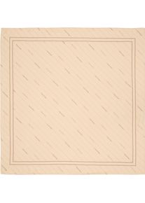 Modetuch Calvin Klein "PINSTRIPE LOGO SQUARE SCARF", Damen, oatmeal, Web, Materialmix, gestreift, mehrfarbig, Modet&uuml;cher Modetuch, Mit Markenlabelmusterung