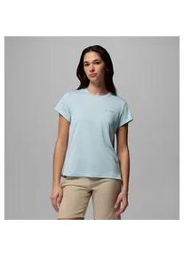 Funktionsshirt Columbia, Damen, Gr. M (38/40), marine light heather, Obermaterial: 100% Polyester, Shirts Funktionsshirt, sportliche Passform, Kurzarm, f&uuml;r Outdoor-Aktivit&auml;ten