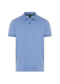 Poloshirt BOSS Green "Pio 2", Damen, Gr. S, light, pastel blau459, Jersey, Obermaterial: 100% Baumwolle, gestreift, regular fit normal, Rippstrickb&uuml;ndchen, Shirts, mit tonalem Logoschriftzug, regular fit