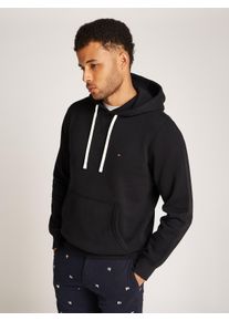 Hoodie Tommy Hilfiger "ESSENTIAL FLEECE", Herren, Gr. S, schwarz, Sweatware, Obermaterial: 60% Baumwolle, 40% Polyester, Sweatshirts Hoodie