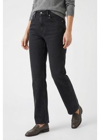Straight-Jeans Calvin Klein Jeans "HGH RS STRGHT CK ESS", Damen, Gr. 33, L&auml;nge 30, midnight schwarz, Denim/Jeans, Obermaterial: 99% Baumwolle, 1% Elasthan, straight fit normal, Jeans Straight-Jeans, Mit G&uuml;rtelschlaufen