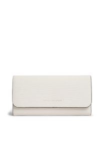 Geldb&ouml;rse Tommy Hilfiger "TH MODERN LRG FLAP WALLET", Damen, creme, Lederimitat, unifarben, Kleinlederwaren Geldb&ouml;rse, Damen Geldbeutel, Portemonnaie mit Logo-Schriftzug