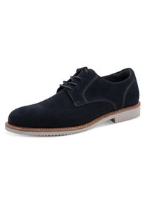 Schn&uuml;rschuh Tamaris, Damen, Gr. 45, navy, Veloursleder, Schuhe Schn&uuml;rschuh, Halbschuh mit dezenten Ziern&auml;hten, f&uuml;r Herren