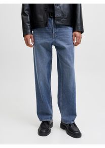 Jack & Jones Relax-fit-Jeans JACK & JONES "JJIALEX mit cleanem Look und Taschenvielfalt", Damen, Gr. 33, L&auml;nge 30, blau (blau, denim), Denim/Jeans, Obermaterial: 100% Baumwolle, Abriebeffekte, relaxed fit lang, Jeans Relax-fit-Jeans, Baumwolle, relax fit