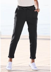 Jogger Pants Vivance, Damen, Gr. 46, N-Gr, schwarz, Jersey, Obermaterial: 79% Polyester, 19% Viskose, 2% Elasthan, unifarben, figurumspielend kn&ouml;chelfrei, Hosen Jogger Pants, mit praktischen Eingrifftaschen, Schlupfhose, casual-chic, Topseller