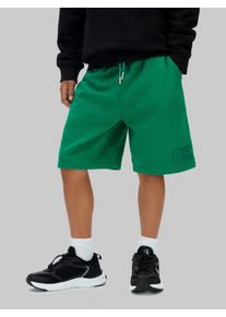 Shorts Calvin Klein Jeans, Jungen, Gr. 12 (152), N-Gr, lush meadow, Web, Obermaterial: 100% Baumwolle, unifarben, regular fit kurz, Hosen Shorts, Regular fit mit elastischem Bund f&uuml;r Kinder