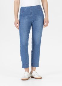 3/4-Jeans Stehmann "Igor3-680W", Damen, Gr. 38, N-Gr, frozy cobalt (stone), Denim/Jeans, Obermaterial: 89% Baumwolle, 10% Elastomultiester, 1% Elasthan, unifarben, schmal 3/4-L&auml;nge, Jeans 3/4-Jeans, 3/4- Jeans-Leggings mit Stretch