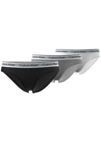 Brasilslip "3PK BIKINI", M&auml;dchen, Gr. 128/134, 3 Stk., 3er sortiert, Jersey, Obermaterial: 95% Baumwolle, 5% Elasthan, Calvin Klein Underwear, k&ouml;rpernah, Unterhosen Brasilslip, mit Logobund