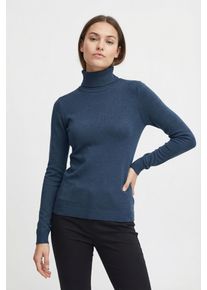 V&eacute;ro Moda Rollkragenpullover VERO MODA "VMHAPPINESS LS ROLLNK PULLOVE GA BOO REP", Damen, Gr. M, schwarz denim, Feinstrick, Obermaterial: 50% Viskose, 28% Polyester, 22% Nylon, unifarben, slim fit taillenbedeckt, hoch geschlossener Ausschnitt, Rippstrickb&uuml;ndchen, Pullover Rollkragenpullover
