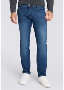 Straight-Jeans MAC "Arne", Herren, Gr. 40, L&auml;nge 32, blau (dunkelblau), Denim/Jeans, Obermaterial: 95% Baumwolle, 3% Elastomultiester, 2% Elasthan, gerade, Jeans Straight-Jeans, in gepflegter Optik, mit Stretch