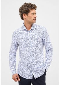 Langarmhemd Eterna "SLIM FIT", Damen, Gr. 40, Normalgr&ouml;&szlig;en, blau, Twill, 59% Baumwolle, 41% Leinen, schmal, Manschette, Hemden Langarmhemd, EASY IRON (b&uuml;gelleicht)