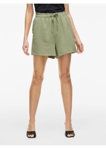 Shorts Vila "VIJOSA HW SHORTS - NOOS", Damen, Gr. 40, N-Gr, gr&uuml;n (oil gr&uuml;n), Web, Obermaterial: 100% Polyester, unifarben, regular fit kurz, Hosen Shorts