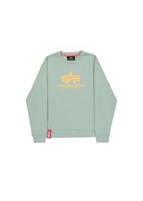 Sweater Alpha Industries "Basic Sweatshirt BL", Herren, Gr. S, frost gr&uuml;n, Obermaterial: 80% Baumwolle, 20% Polyester, regular fit, Sweatshirts Sweater