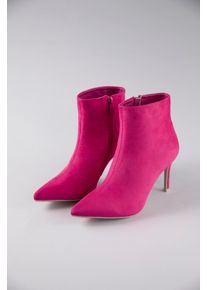 Stiefelette ANISTON SHOES, Damen, Gr. 42, pink, Velourslederimitat, Veloursleder, Schuhe Stiefelette, Ankleboots in spitzer Form - NEUE KOLLEKTION
