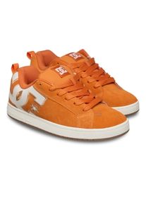 Sneaker DC Shoes "Court Graffik", Herren, Gr. 7,5(40), orange (orange, sanftes wei&szlig;), Obermaterial:57.05% Leder, 28.2% Synthetikmaterial, 13.87% Microfaser, 0.88% Textil;, Schuhe Sneaker